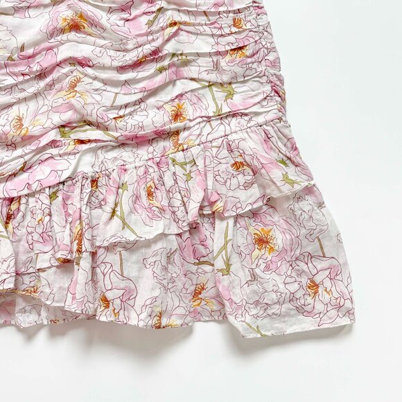 Sau Lee Posey Dress Floral Ruched Size 10 - Picture 8 of 15